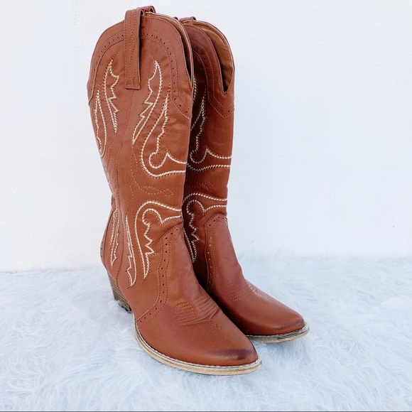 NWOT VERY VOLATILE Raspy Western Cowboy Boots 10 - Picture 2 of 14